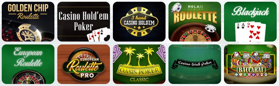 Giochi da tavolo al GRATORAMA CASINO