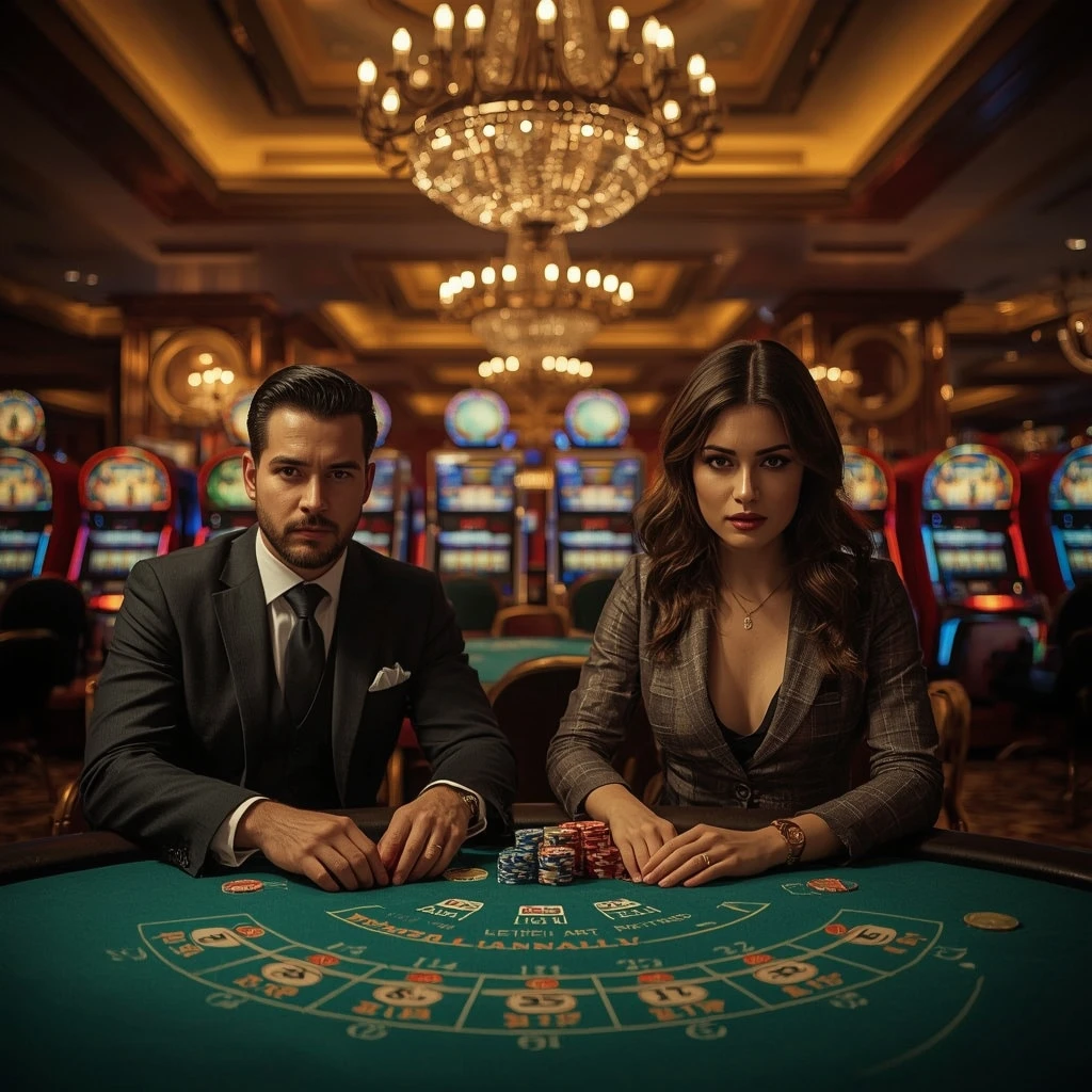 Due giocatori di poker in un GRATORAMA CASINO in Italia